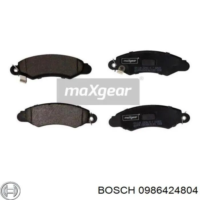 Передні тормозні колодки 0986424804 Bosch