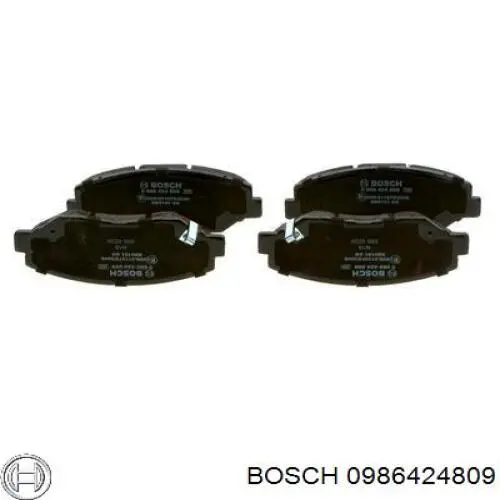Купити 0986424809 Bosch Колодки гальмівні передні, дискові
