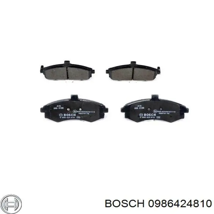 Колодки гальмівні передні, дискові 0986424810 Bosch