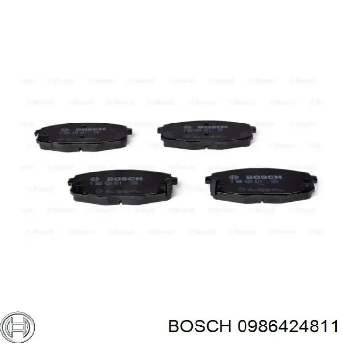 0986424811 Bosch колодки гальмівні передні, дискові