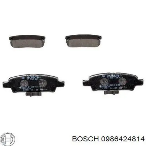 0986424814 Bosch колодки гальмові задні, дискові
