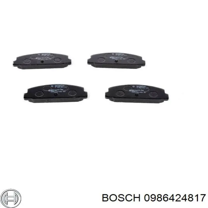 0986424817 Bosch колодки гальмові задні, дискові