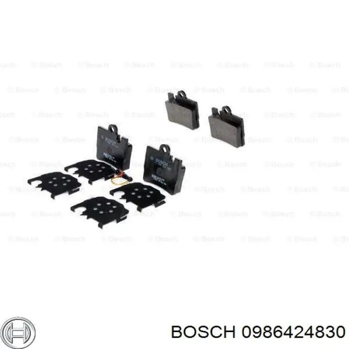 0986424830 Bosch колодки гальмові задні, дискові