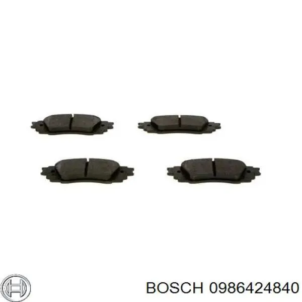 Задні гальмівні колодки 0986424840 Bosch