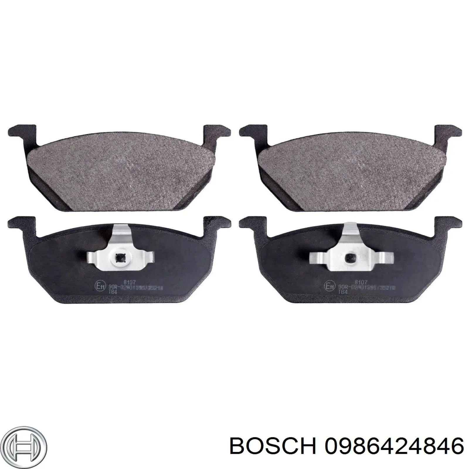 Колодки гальмівні передні, дискові 0986424846 Bosch