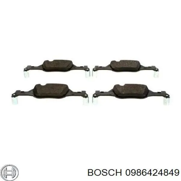 Колодки гальмівні передні, дискові 0986424849 Bosch