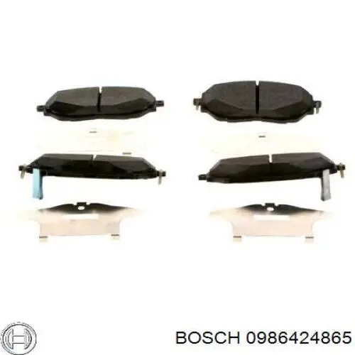 Колодки гальмівні передні, дискові 0986424865 Bosch