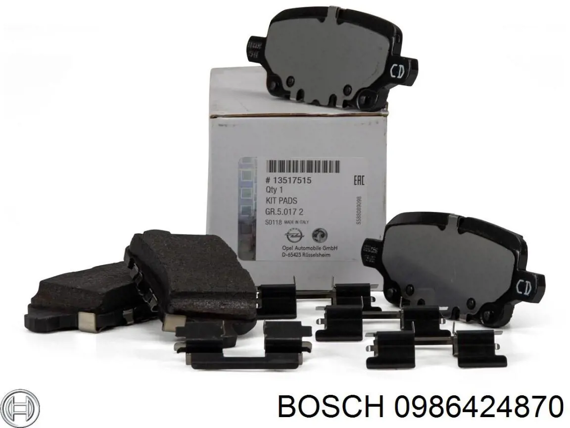 Купити 0986424870 Bosch Задні колодки
