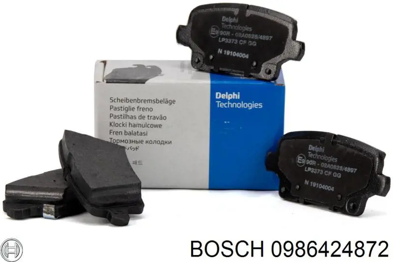 Задні гальмівні колодки Bosch 0986424872 ціна, від 27.85 USD