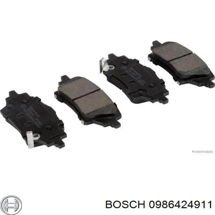 Колодки гальмові задні, дискові 0986424911 Bosch