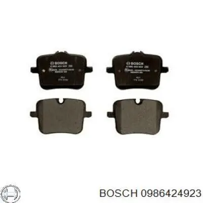 0986424923 Bosch Колодки гальмівні задні, дискові