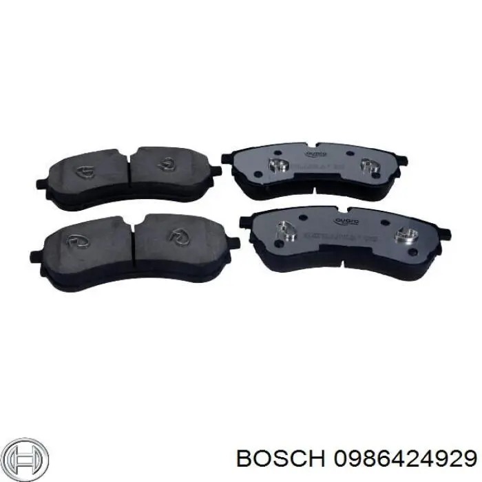 0986424929 Bosch колодки гальмівні передні, дискові
