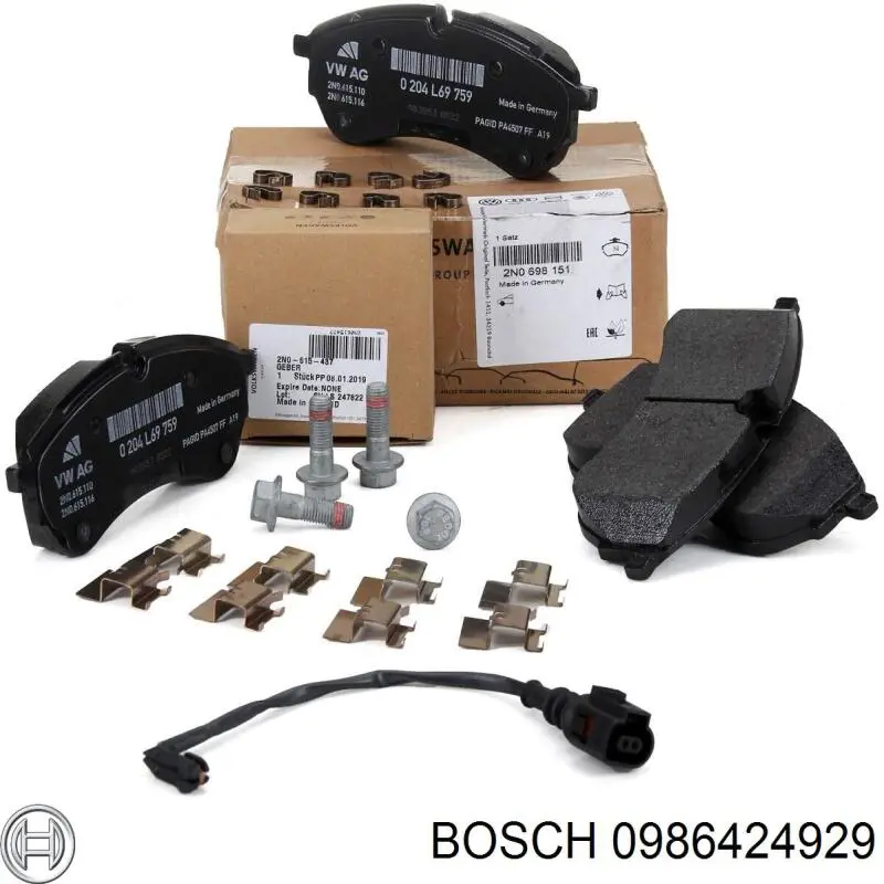Гальмівні колодки Bosch 0986424929 ціна, від 55.35 USD