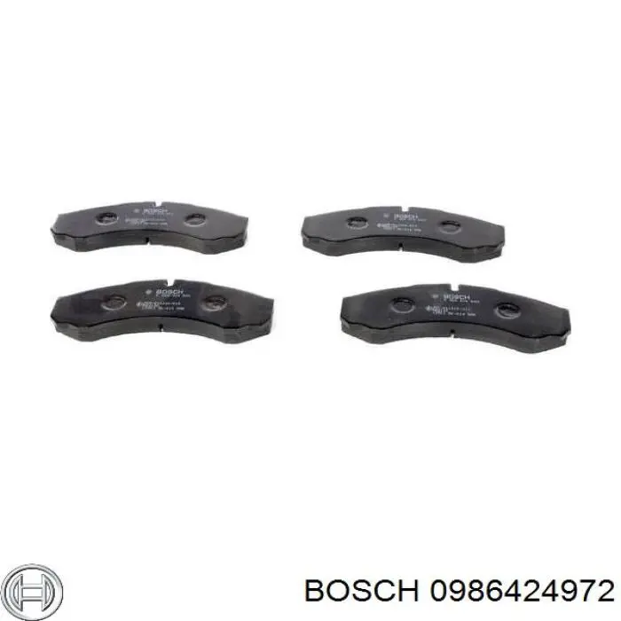 Задні гальмівні колодки 0986424972 Bosch