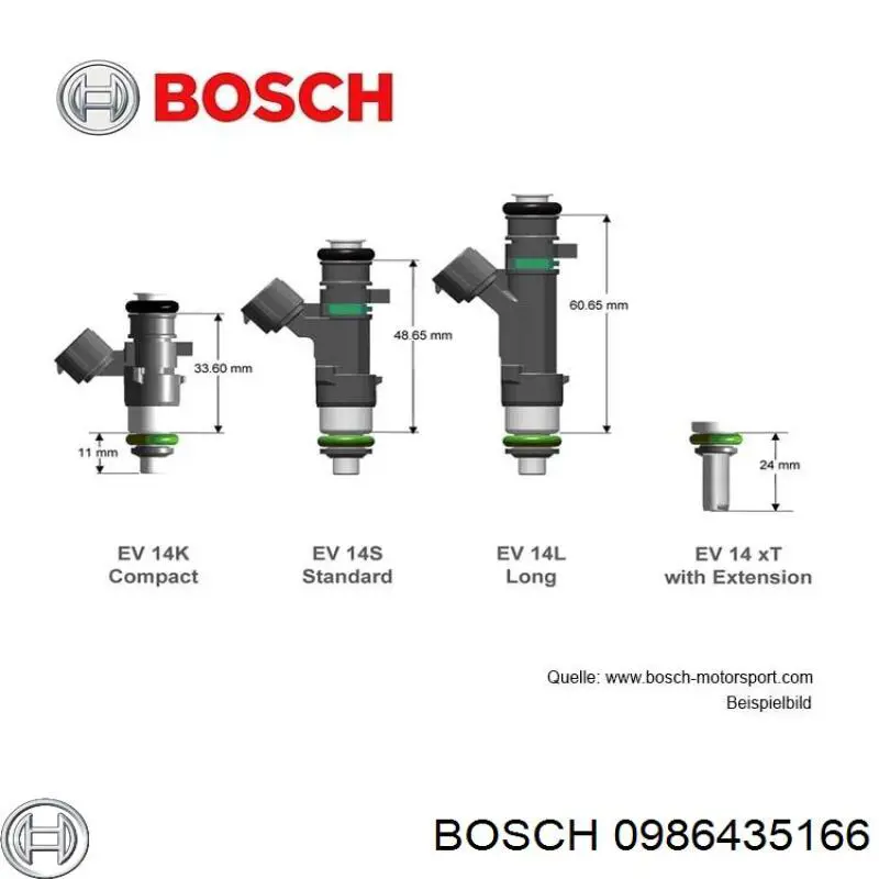 Паливні форсунки 0986435166 Bosch