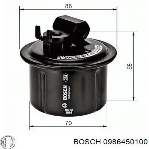 0986450100 Bosch фільтр паливний