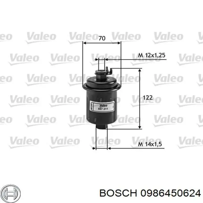 0986450624 Bosch Фільтр палива