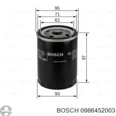 Купити 0986452003 Bosch Фільтр очищення масла відцентровий