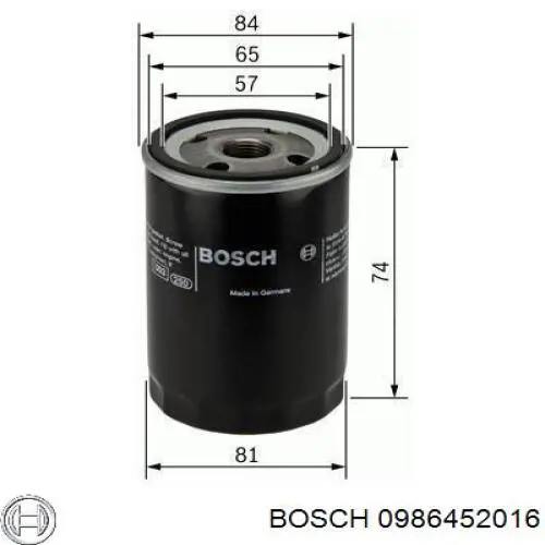 Фільтр масляний Bosch 0986452016