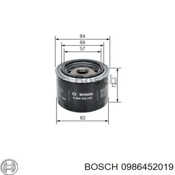 0986452019 Bosch фільтр масляний