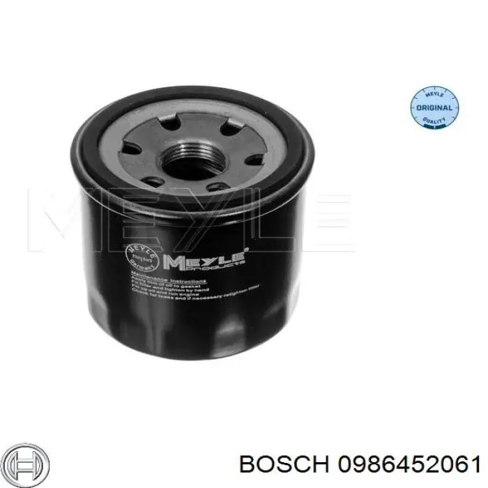 0986452061 Bosch фільтр масляний