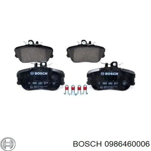 Колодки гальмові задні, дискові 0986460006 Bosch