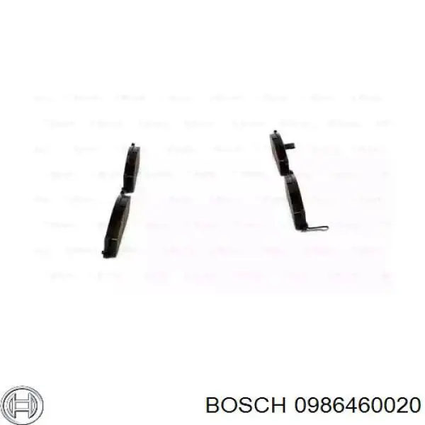 0986460020 Bosch колодки гальмівні передні, дискові
