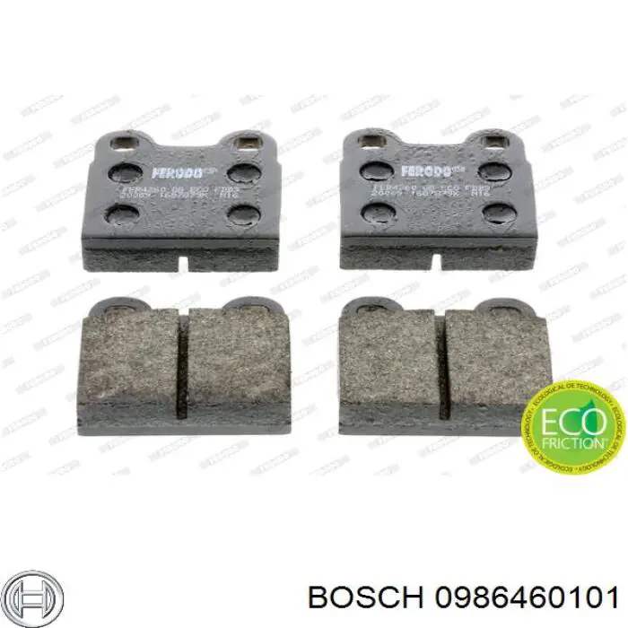 Колодки гальмові задні, дискові 0986460101 Bosch