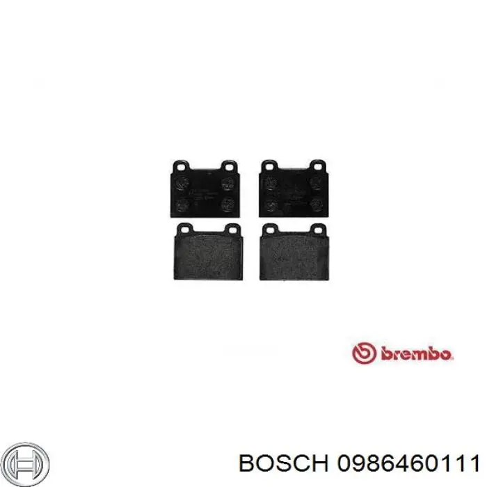 0986460111 Bosch колодки гальмівні передні, дискові