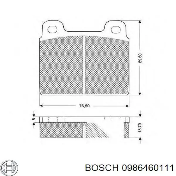 Гальмівні колодки Bosch 0986460111 ціна, від 13.97 USD