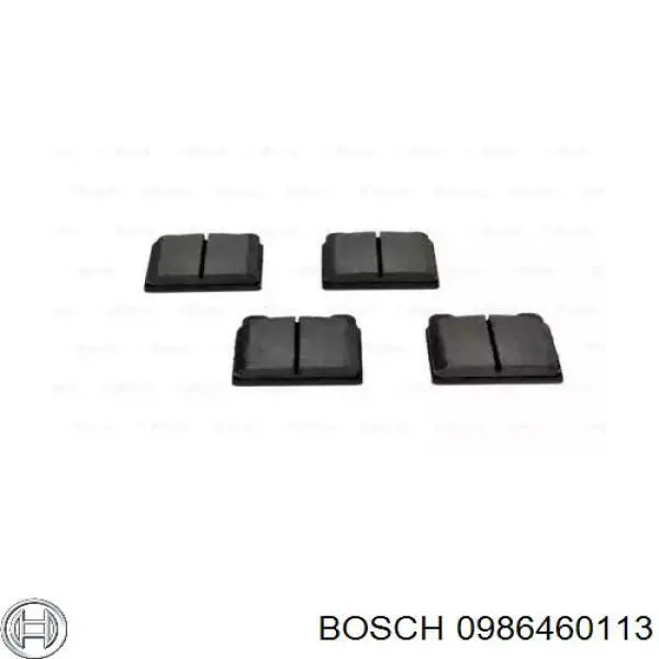 Колодки гальмівні передні, дискові 0986460113 Bosch