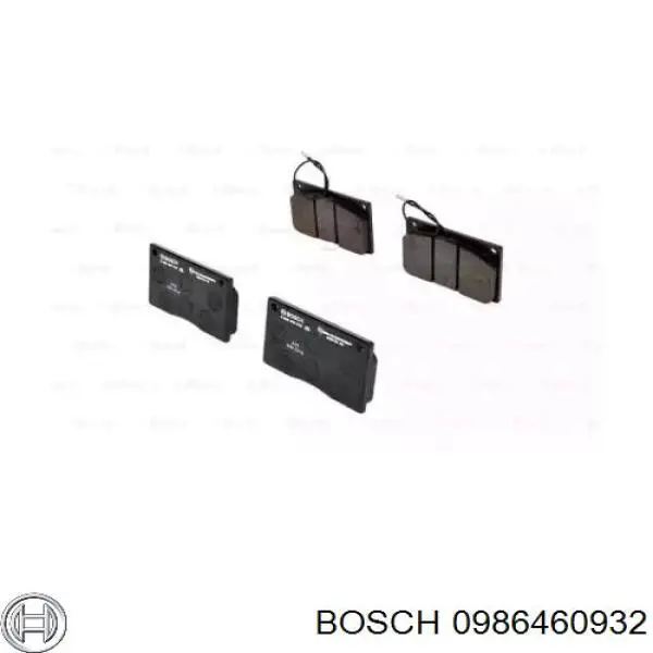 Колодки гальмівні передні, дискові 0986460932 Bosch