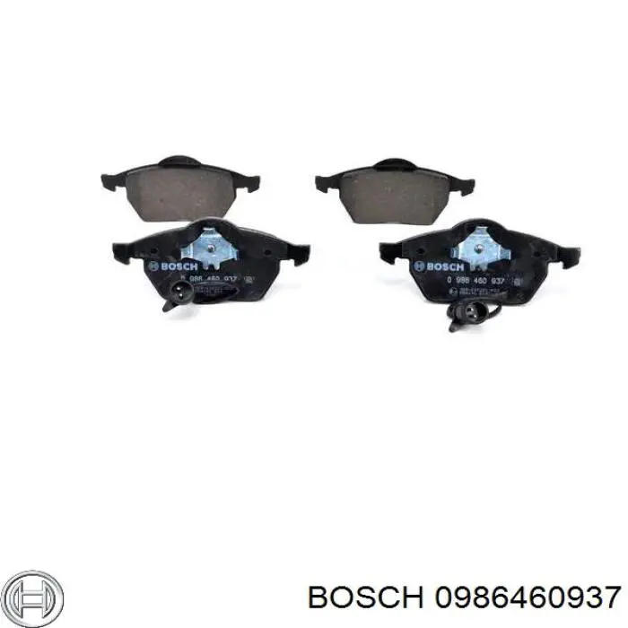 0986460937 Bosch колодки гальмівні передні, дискові