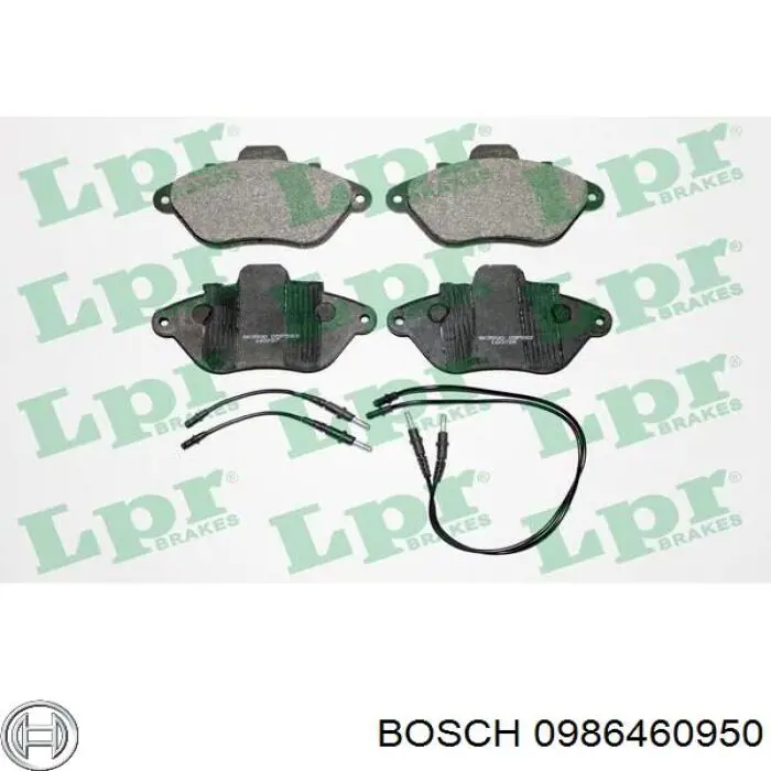 Передні тормозні колодки 0986460950 Bosch