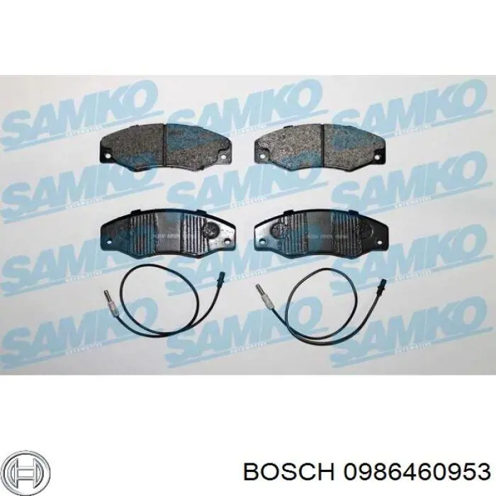 Передні тормозні колодки 0986460953 Bosch