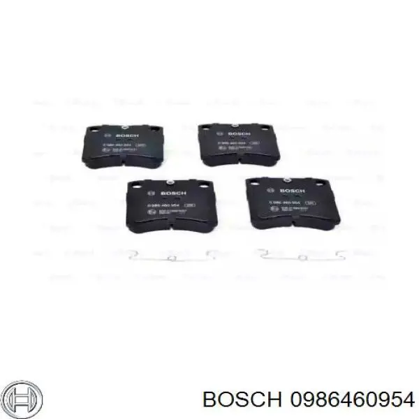 0986460954 Bosch колодки гальмівні передні, дискові