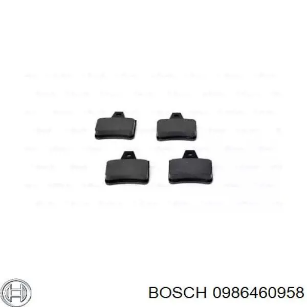 Колодки гальмові задні, дискові 0986460958 Bosch