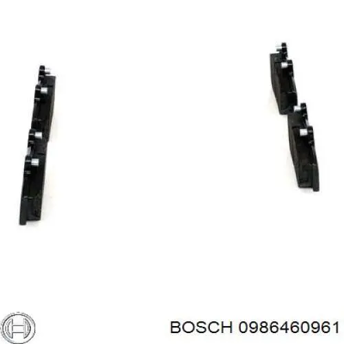 0986460961 Bosch колодки гальмівні передні, дискові