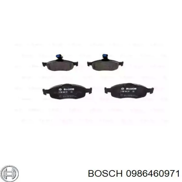 Колодки гальмівні передні, дискові 0986460971 Bosch