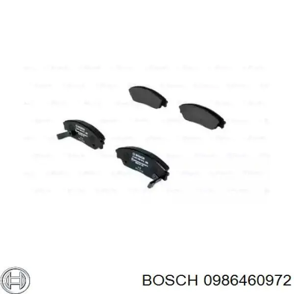 Передні тормозні колодки 0986460972 Bosch