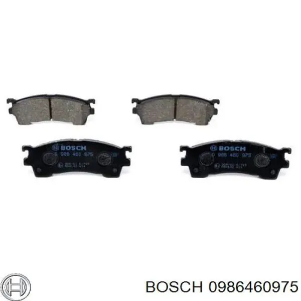 0986460975 Bosch колодки гальмівні передні, дискові