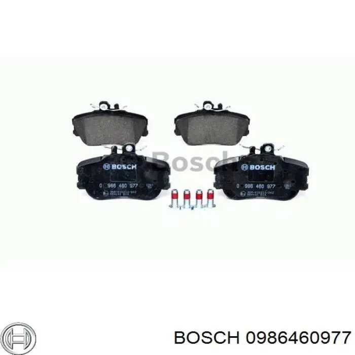 0986460977 Bosch колодки гальмівні передні, дискові