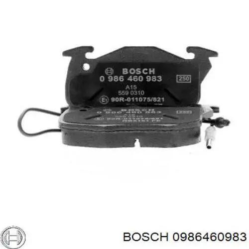 0986460983 Bosch колодки гальмівні передні, дискові