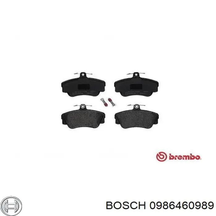Купити 0986460989 Bosch Колодки гальмівні передні, дискові