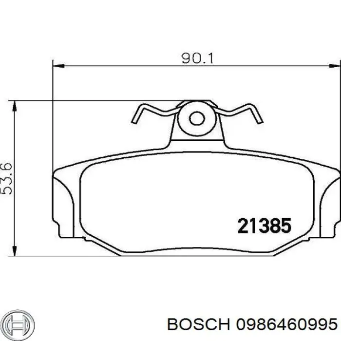 Задні гальмівні колодки Bosch 0986460995 ціна, від 20.67 USD