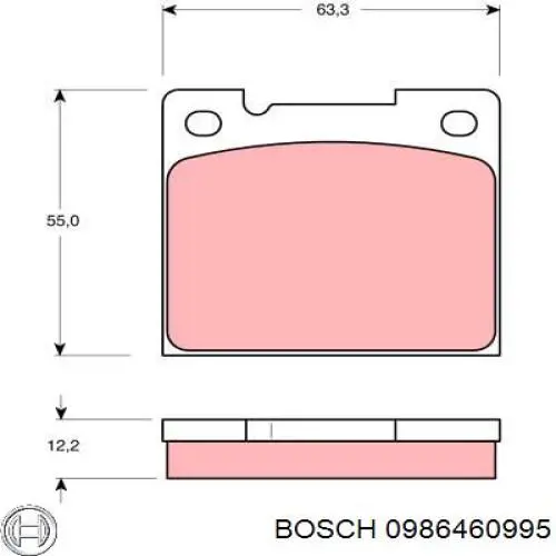Купити 0986460995 Bosch Задні колодки