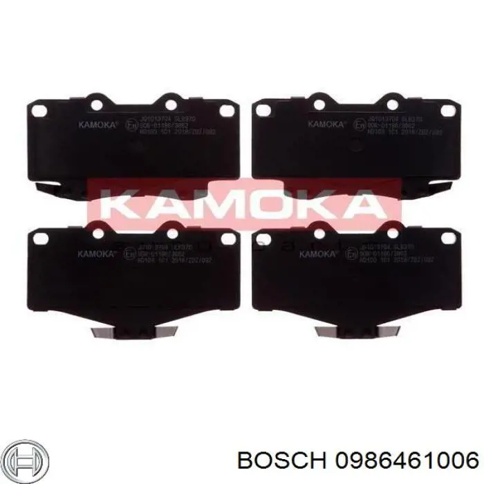 0986461006 Bosch Колодки гальмівні задні, дискові