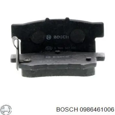 0986461006 Bosch колодки гальмові задні, дискові