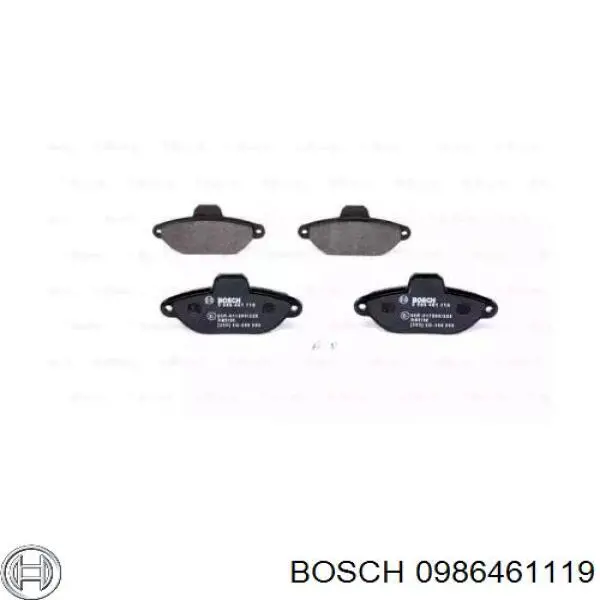 0986461119 Bosch колодки гальмівні передні, дискові