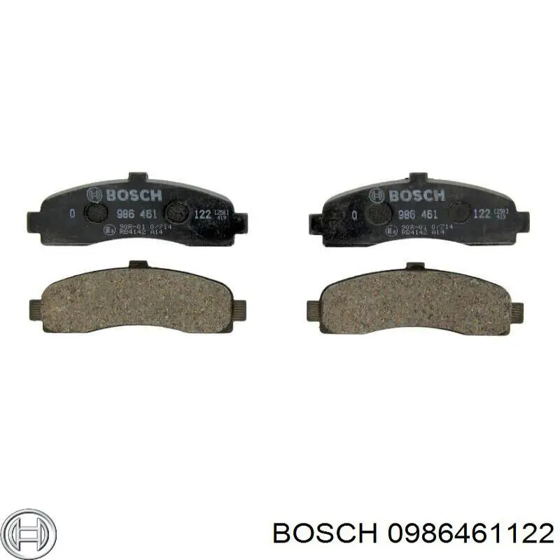 Передні тормозні колодки 0986461122 Bosch